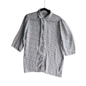 Christie Women's Vintage Feminine Retro Secretary Romantic Blouse Floral Size 14